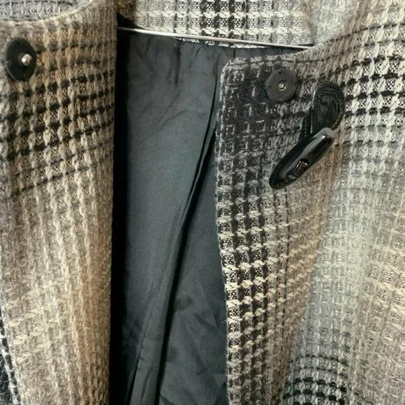 Peter Nygard Houndstooth Open Coat Wool Blend Tweed Plus Size 20 - Picture 6 of 8